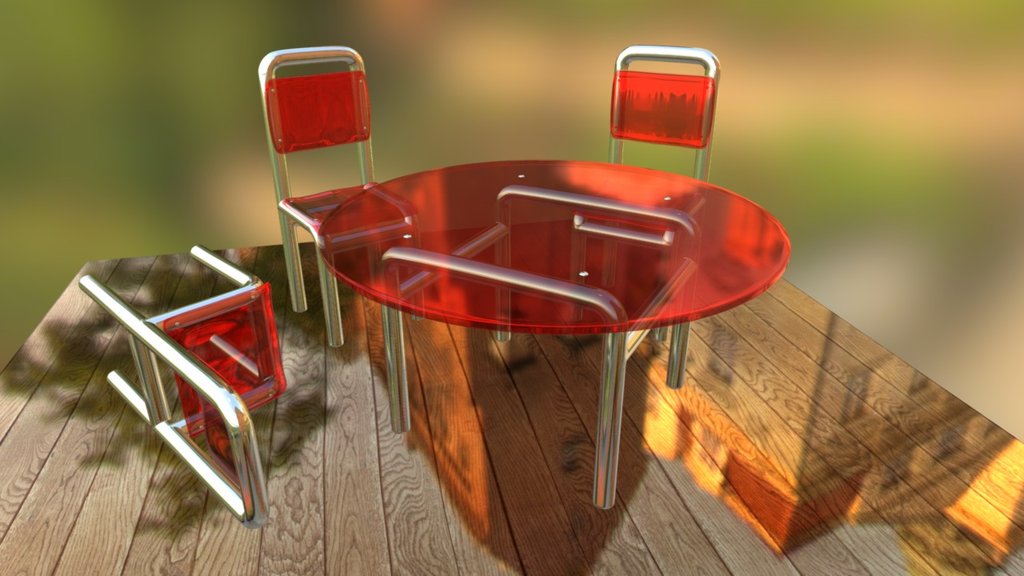 Table with chairs Download Free 3D model by alejo_dice [83c4115