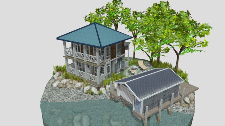 DAE Diorama - By The Ocean 3D Model