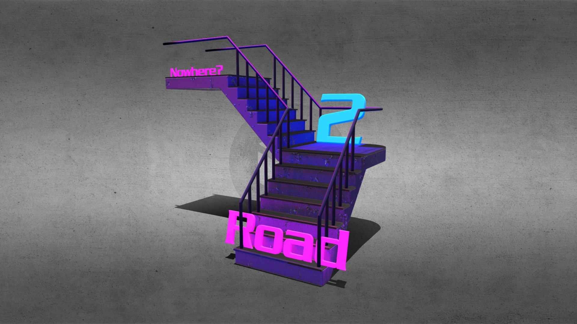 Stairs | Road 2 Nowhere | Free 3D Low-Poly Model