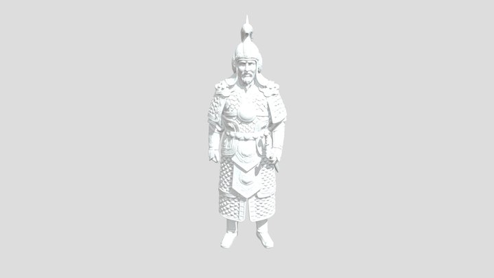 Warrior in Armor 3D Model