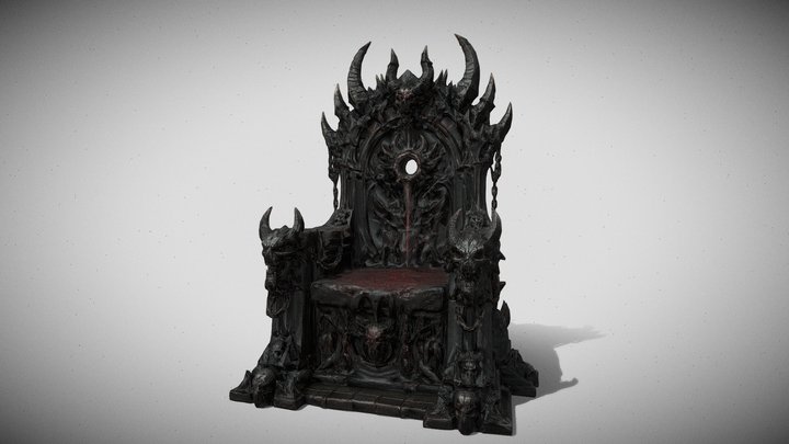 Demon King Throne – Dark Fantasy Gothic Chair