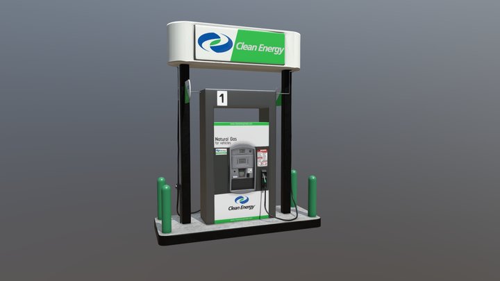Clean Energy Gas Pump 3D Model