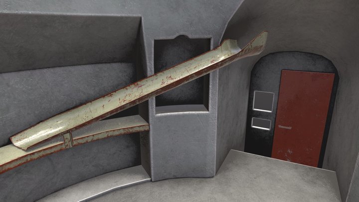 Turret Room of an old fort in northern Sweden 3D Model