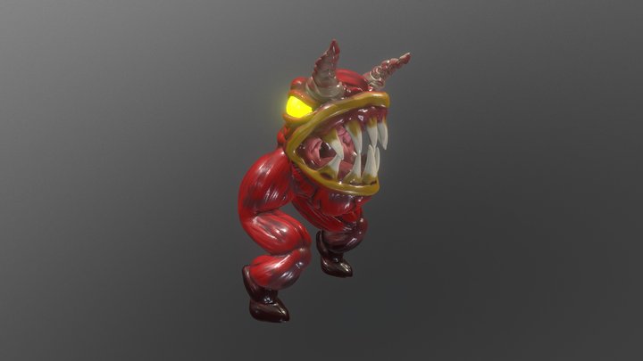 Weird Mouth Creature 3D Model