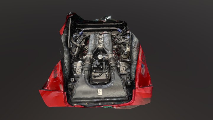 Ferrari F458 engine scan 3D Model