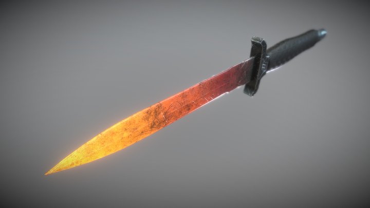 Heated Dagger 3D Model
