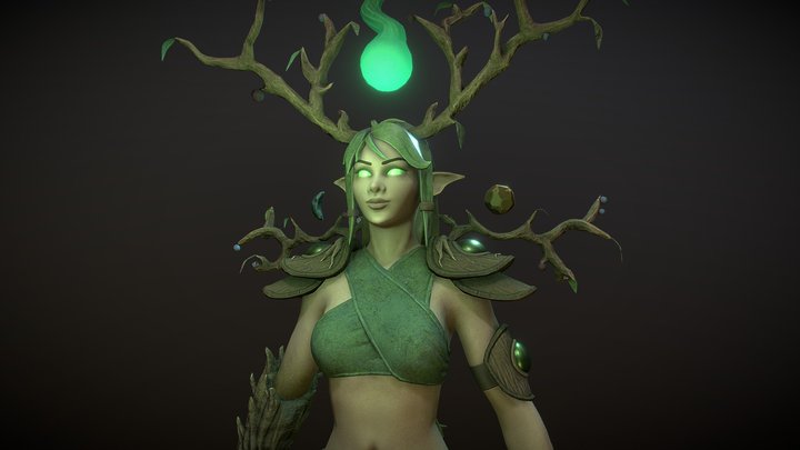 Willow the Elven Spirit Keeper 3D Model
