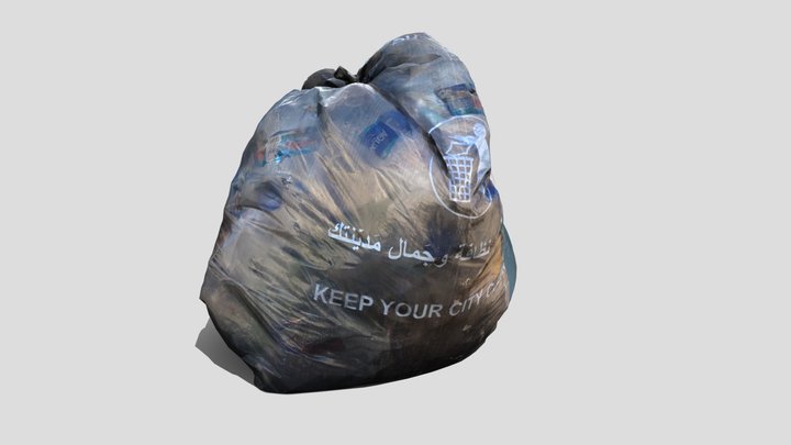 Photogrammetry of trash plastic bag 3D Model