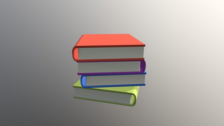Stack of Books 3D Model