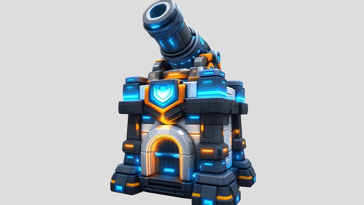 🔄CannΩn˖֎˖TowΣr˖🜉⚔️🜉˖C𝘖re˖MK˖21☾≠˖48☽🔄 – Gratis 3D-model STL