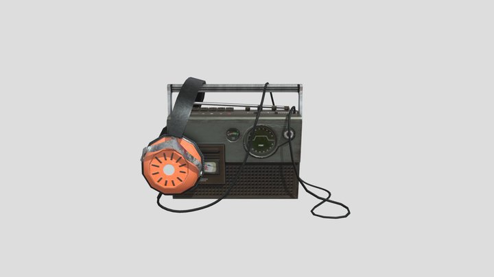 BoomBox&HeadPhone[Japanese retro appliances] 3D Model