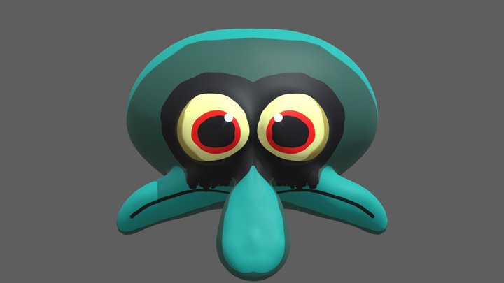 Red Mist Squidward 3D Model