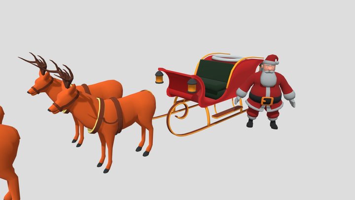 Santa´s sleigh (WIP) 3D Model