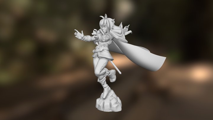 Lina Inverse Slayers D&D Miniature 3D Model