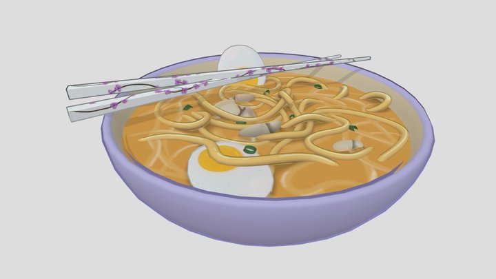 Stylized Ramen Bowl 3D Model