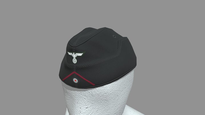 panzerwaffe m38 feldmütze 3D Model
