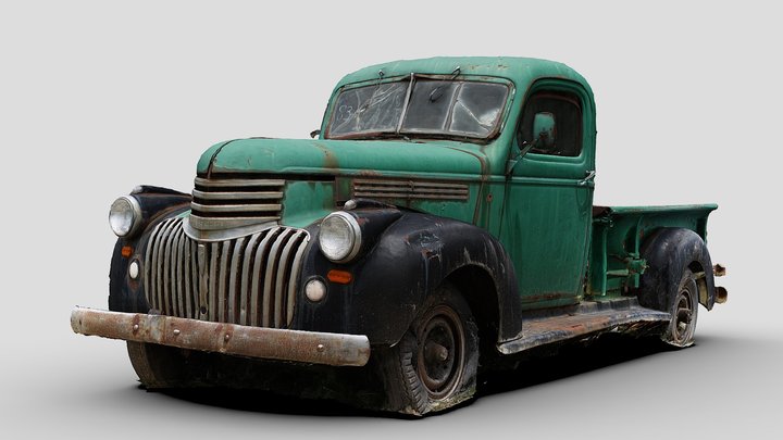 Classic Pickup Truck (Raw Scan) 3D Model