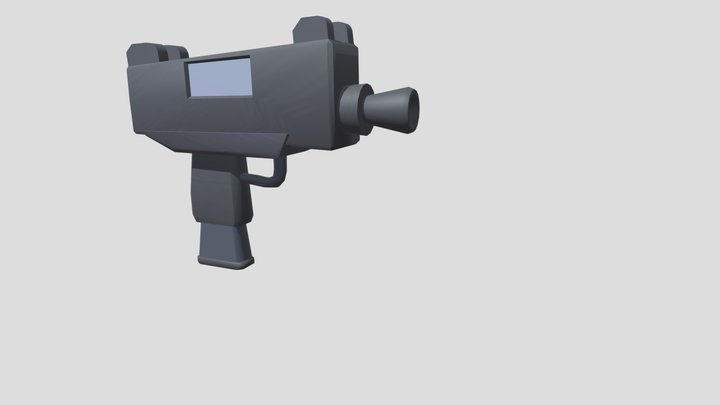 Cartoon Stylized Uzi 3D Model