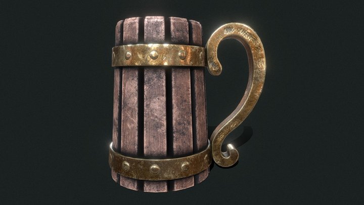 Viking Mug 3D Model