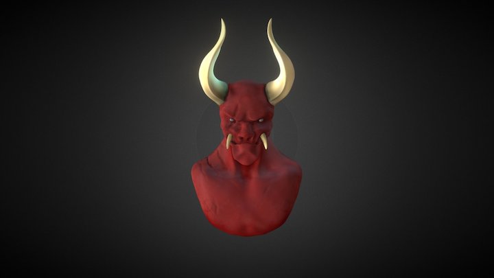 Demon bust sculpt 3D Model