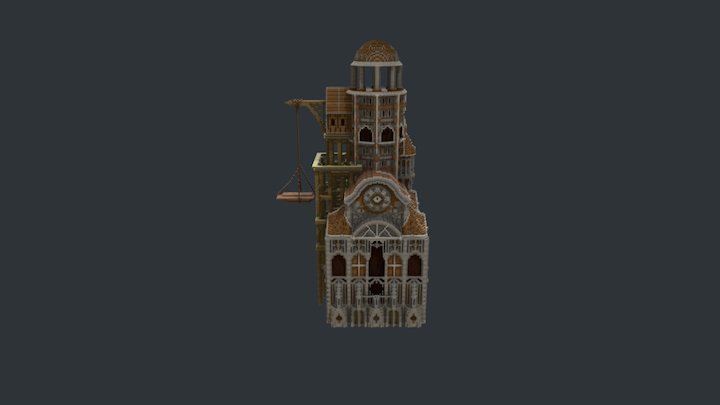 Medieval WOOD TOWER 3D Model