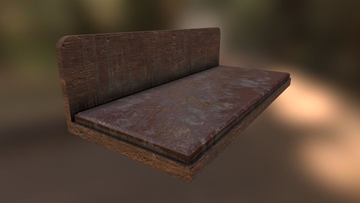 Sofa decayed 3D Model