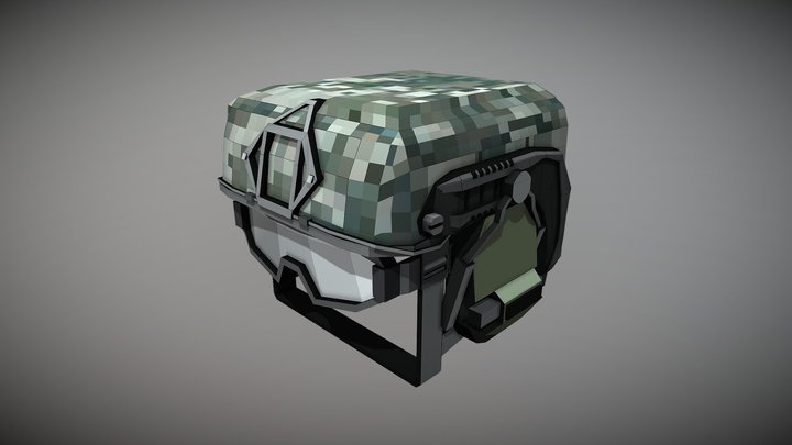Low-poly FAST Tactical Helmet 3D Model