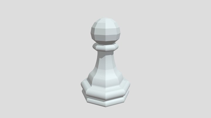 Low poly chess pawn 3D Model