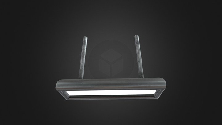 sci-fi Overhead Lights 3D Model