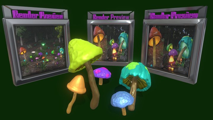 Hongos_fungy_mushroom_fungus 3D Model