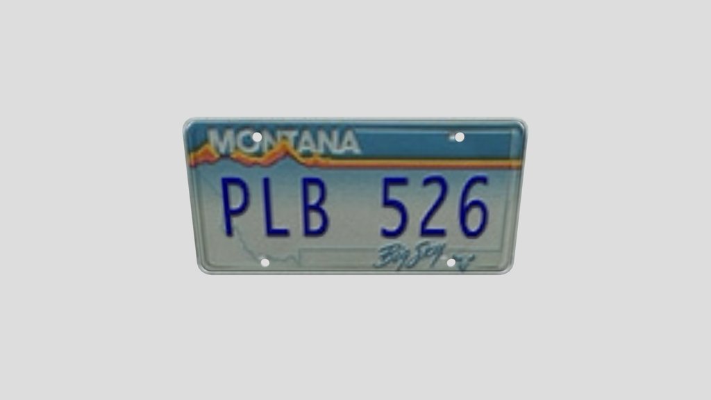 Montana Licence Plate Pl
