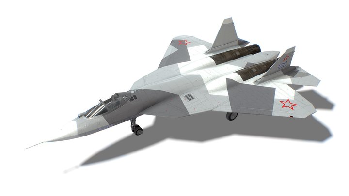SU-57 Felon Jet Fighter Aircraft 3D Model