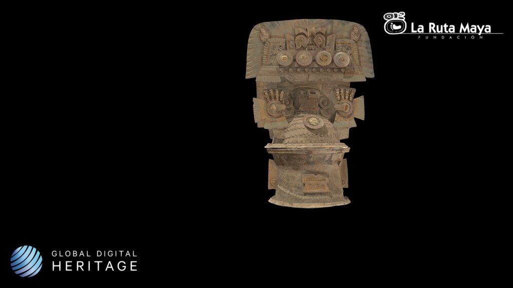 Incense burner with butterfly headdress