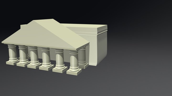 Pillar Structure 3D Model
