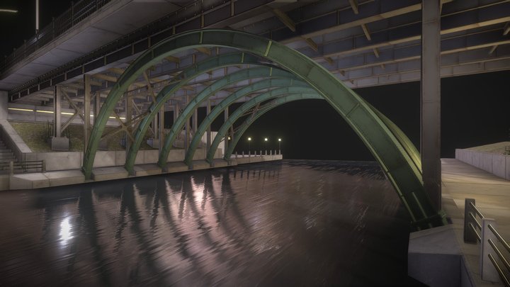 Ottawa bridge 3D Model