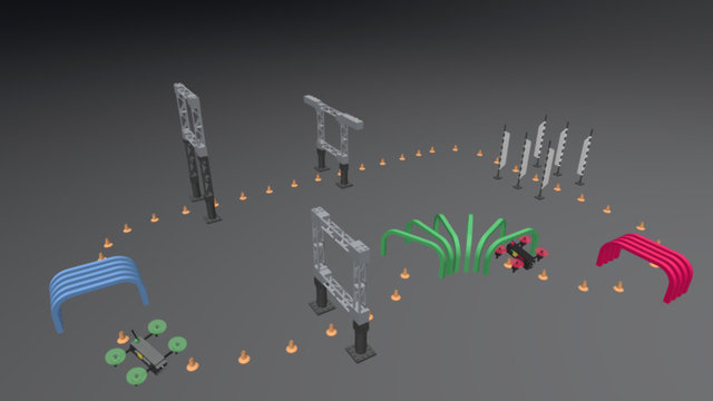 Drone Racing Circuit 3D Model