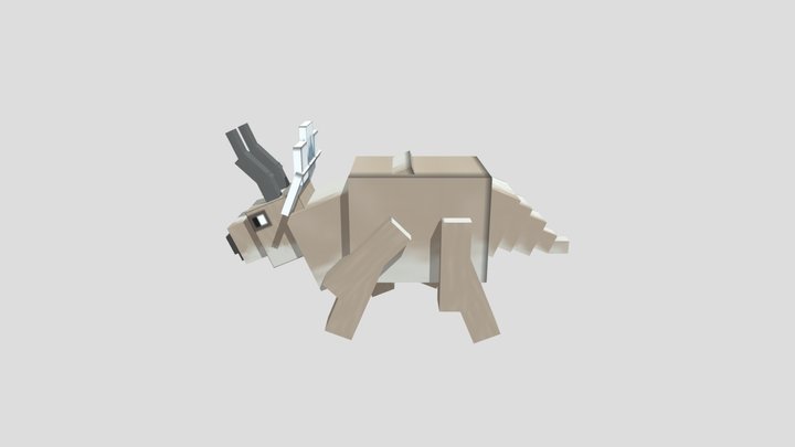 Minecraft Triceratops 3D Model
