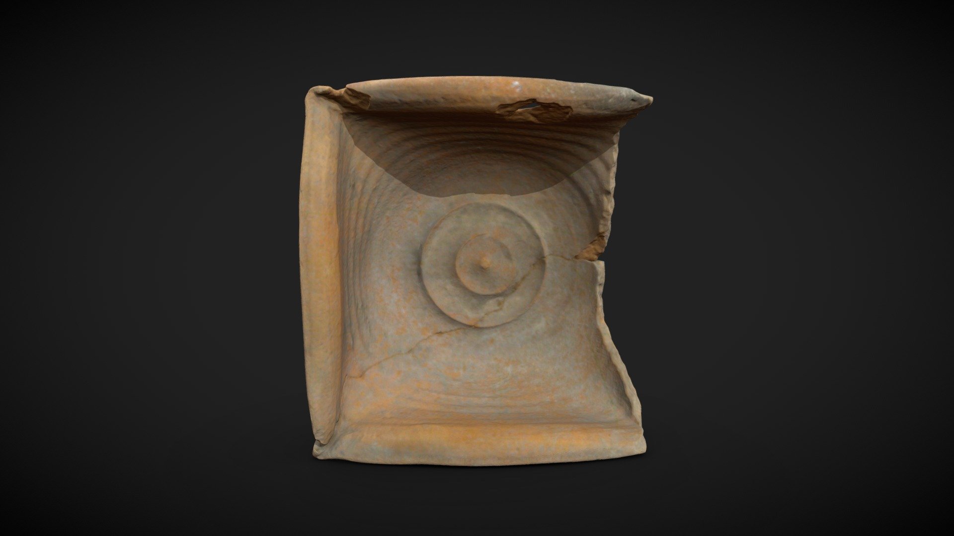 Bowl tile with folded edge — Sketchfab embed 3D viewer