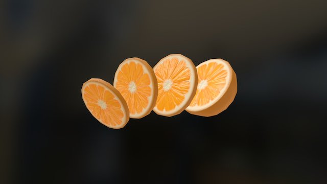 Sliced Orange 3D Model