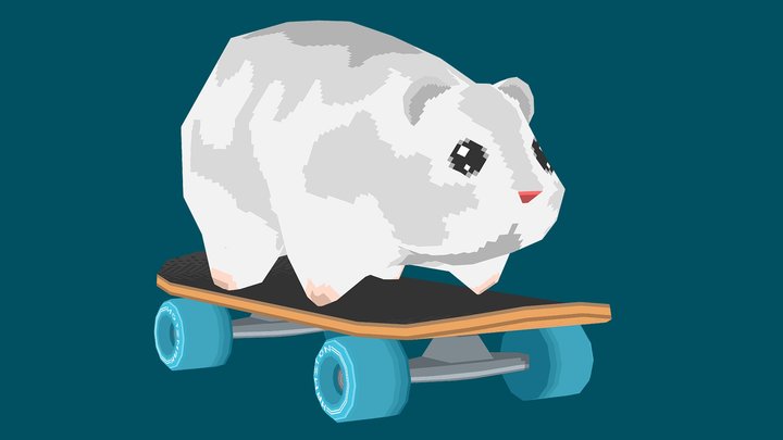 HamsterSkater 3D Model
