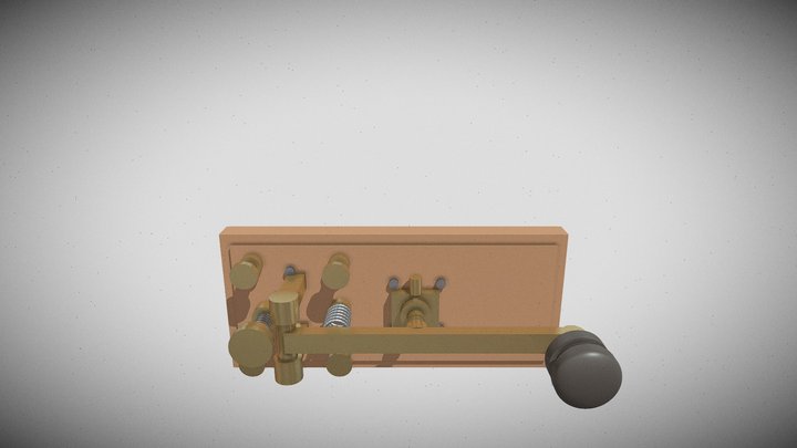 Vintage Morse Telegraph Key | 3D Printable Model