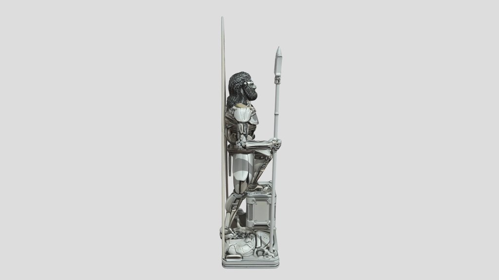 Poseidon -Industrial Statue - Raw Metal Edition