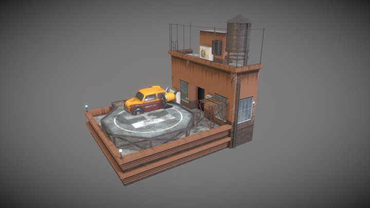 Hybrid taxi – Kostenloses 3D-Modell STL