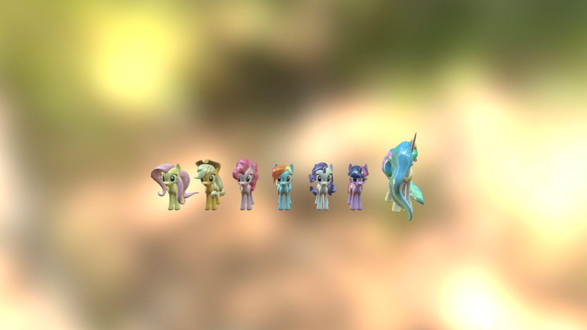 Cheerilee's Ponies Mane6 Celestia