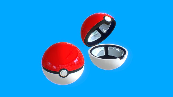 Pokemon Pokeballs 3D Model