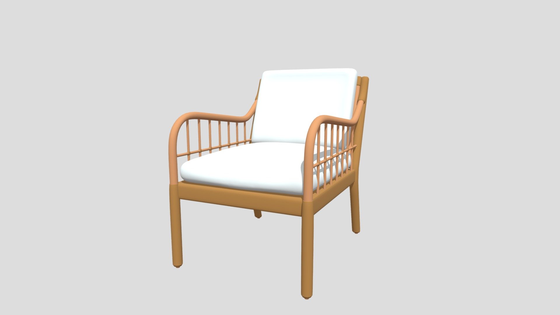 IKEA HOLMSTA / FRÖKNABO rattan bamboo armchair Download Free 3D model