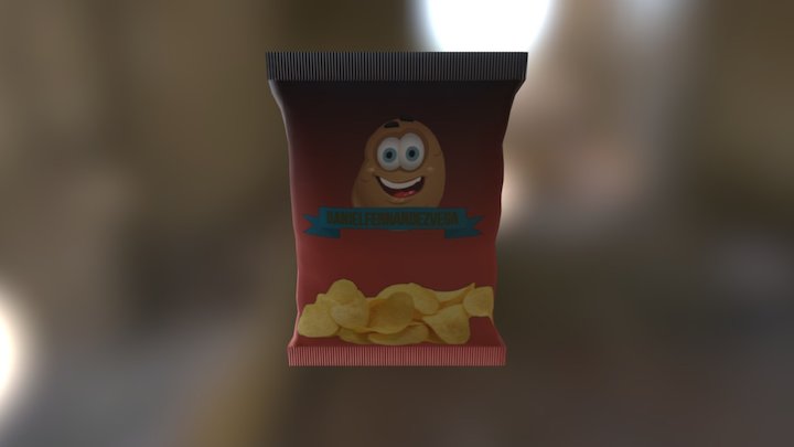 Snacks - Papas fritas 3D Model