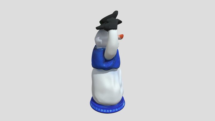 HORRIBLE Spinning Snowflake Snowman Model 3D Model