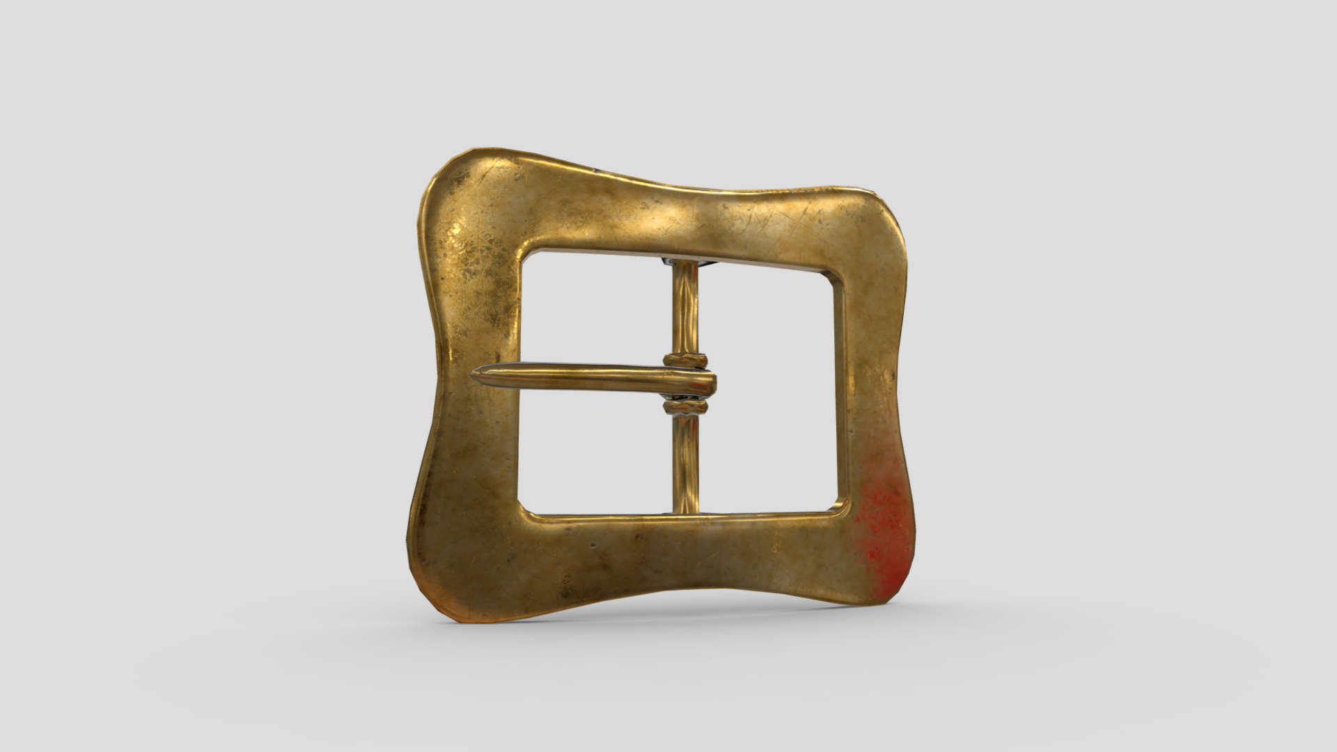 3D model Buckle 6 - This is a 3D model of the Buckle 6. The 3D model is about a brown and gold chair.