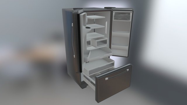 Refrigerator Open 3D Model
